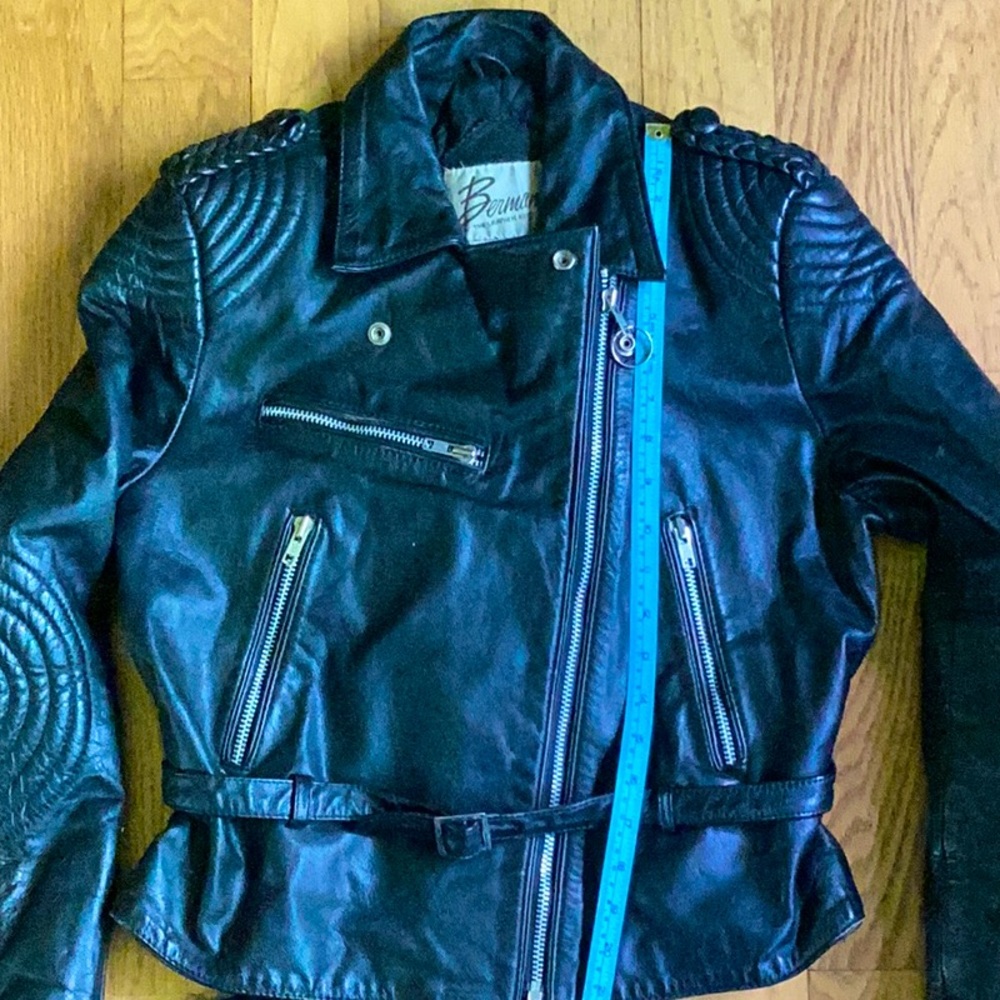 🖤 Vintage 70’s BLACK Berman’s NYC Leather Motorcycle Jacket  😎